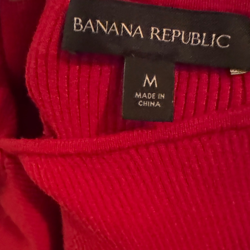 Banana Republic Bold Red Cross-Front Midi Dress - Picture 4 of 4